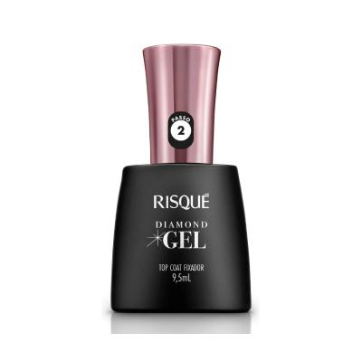 Esmalte Risqué Diamond Gel Top Coat Fixador 9,5ml